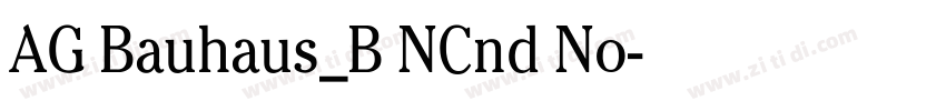 AG Bauhaus_B NCnd No字体转换